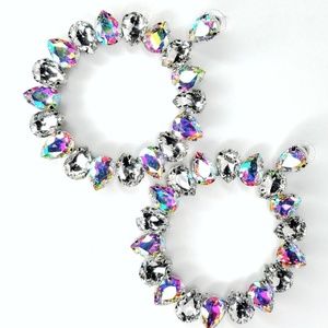 DIAMOND HOOPS EARRINGS